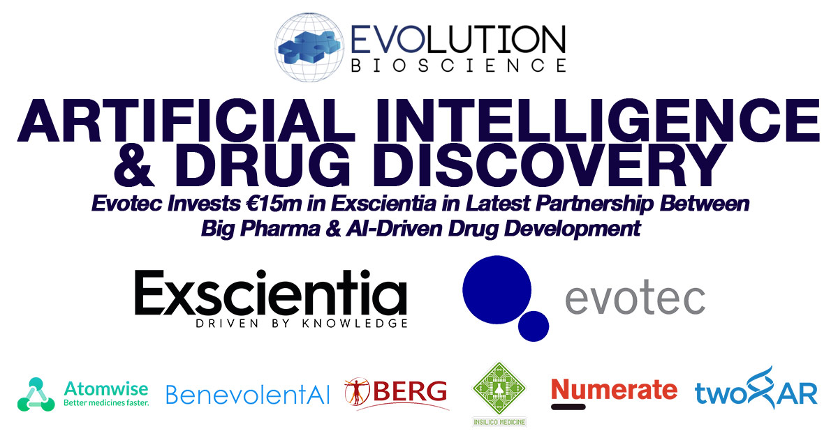 Evotec Invests €15m in Exscientia in Latest Partnership between Big Pharma & Artificial Intelligence-Driven Drug Discovery